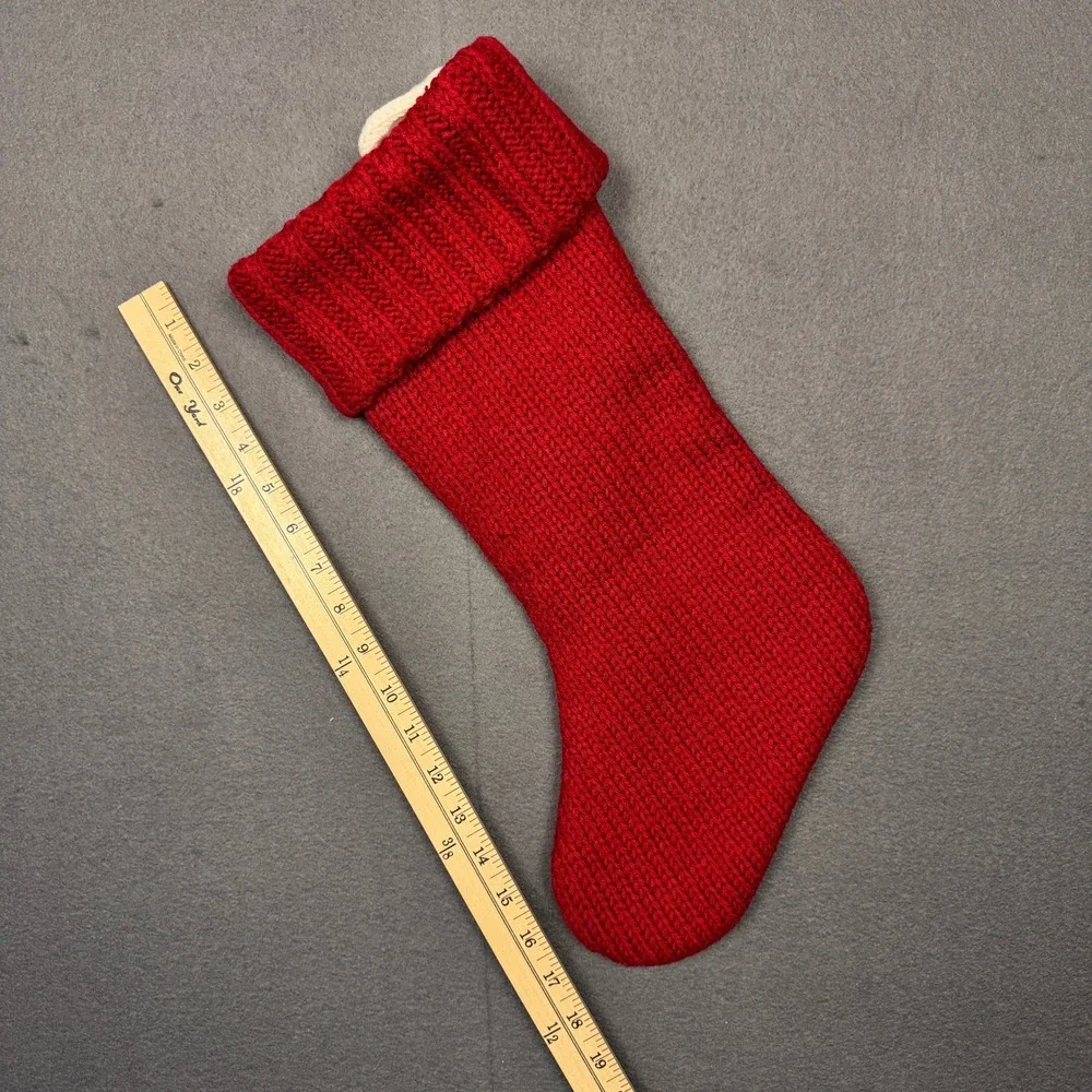 Wondershop Red Knitted Stocking Letter C Embroidered Christmas Target Brand 17in